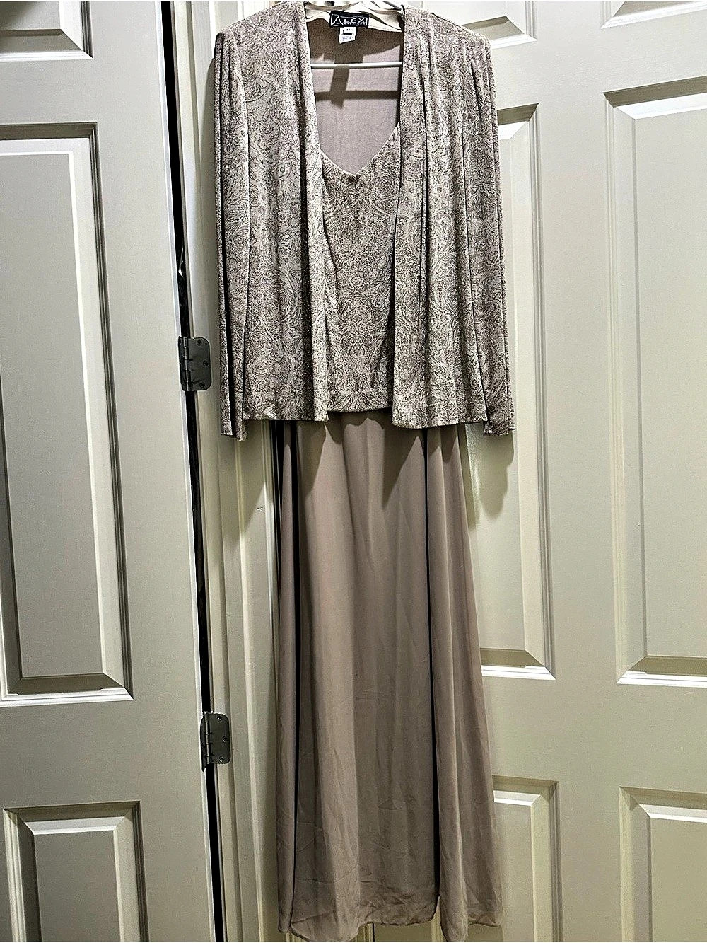 Alex Evenings Glitter Paisley Long Dress and Jacket Set , mother of the Bride or